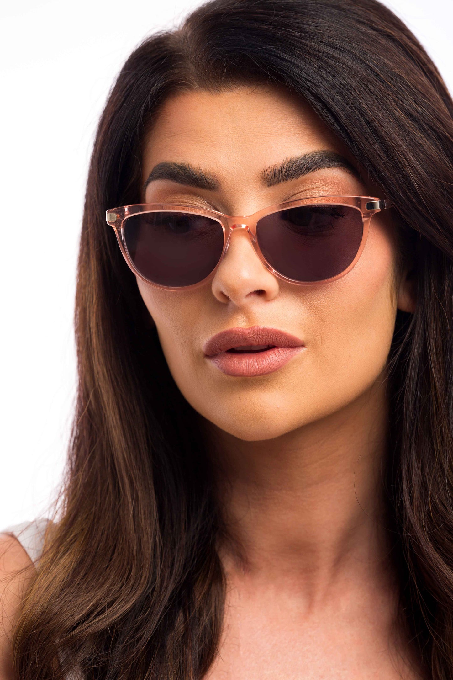 Woman Wearing Melissa Sunglasses (Grey)