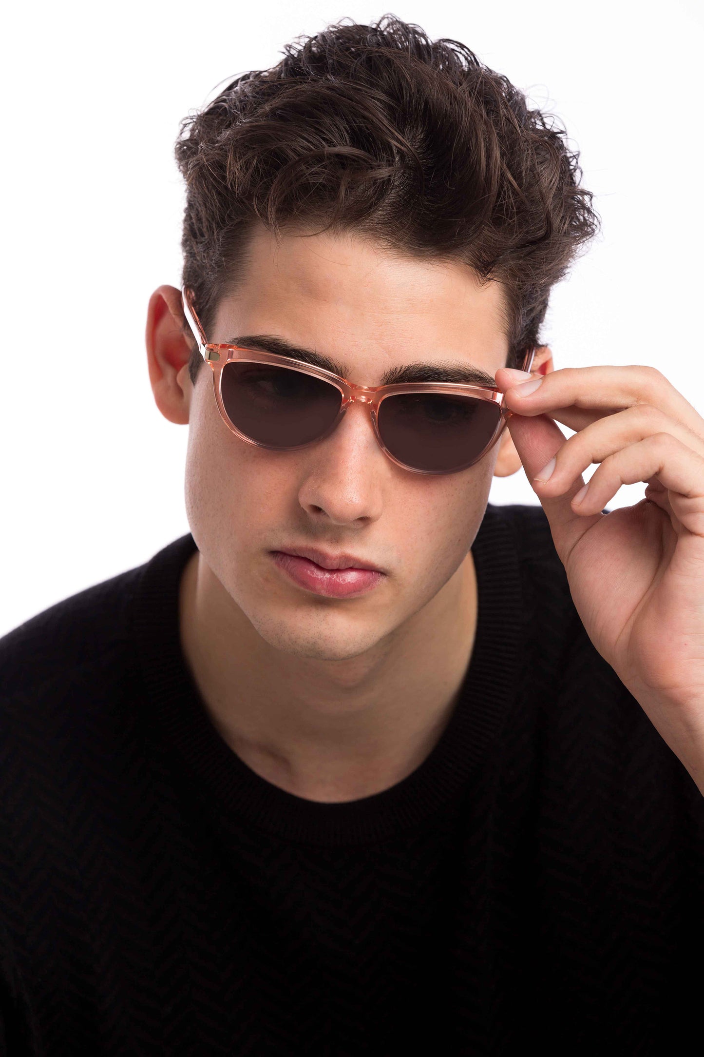 Man Wearing Melissa Sunglasses Prescription (Brown)
